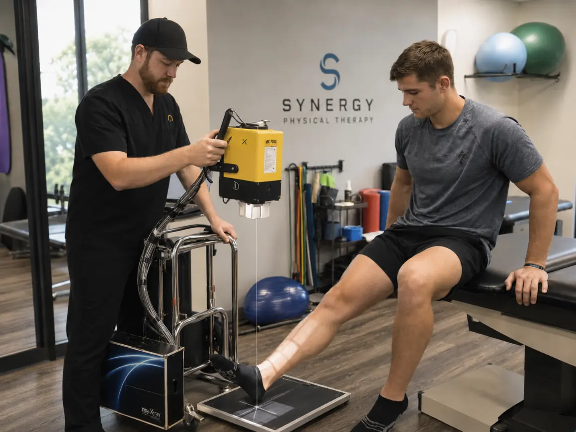 Big Sky Imaging technician bringing portable imaging to a patient